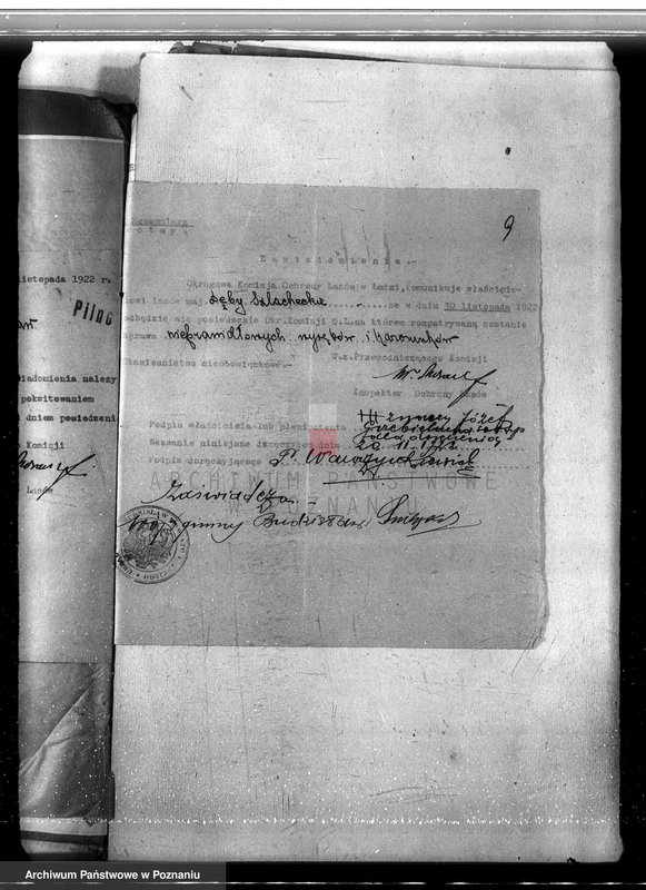 Obraz 13 z jednostki "Sprawa nieprawego wykarczowania lasu i zamiana go na użytek rolny w lasach majątku Dęby Szlacheckie własność P. J. Żeromskiego"