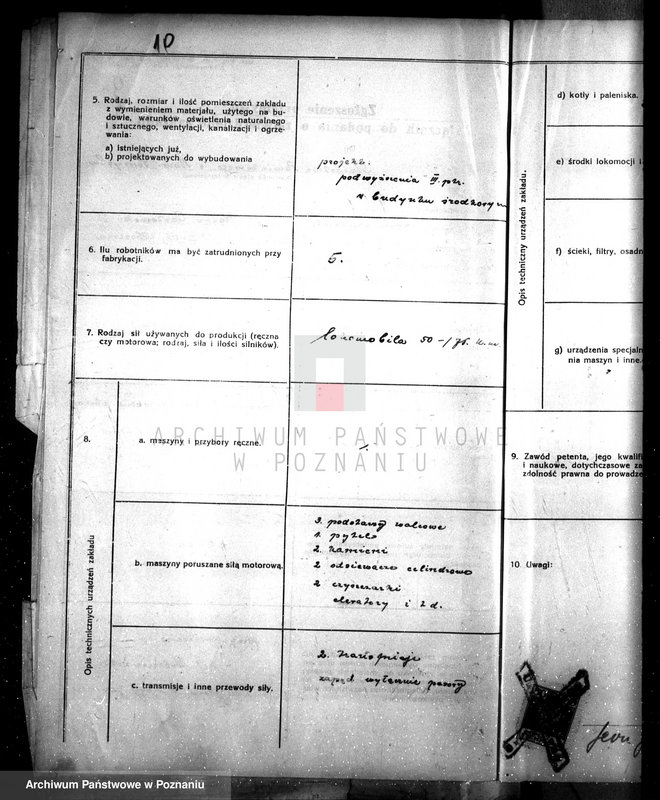 Obraz 14 z jednostki "Zatwierdzenie zakładu przemysłowego /młyn parowy/ firmy Siudziak i Ciastowski w Buku"