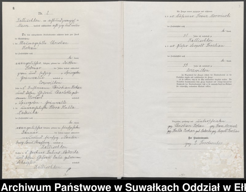 image.from.unit.number "[Heiraths-Haupt-Register des Königlichen Preussischen Standes-Amtes Kallischken Kreis Johannisburg]"