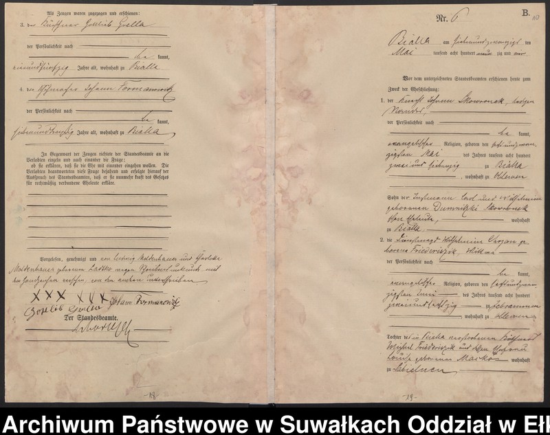 image.from.unit.number "[Heiraths-Haupt-Register des Königlichen Preussischen Standes-Amtes Bialla Kreis Johannisburg]"
