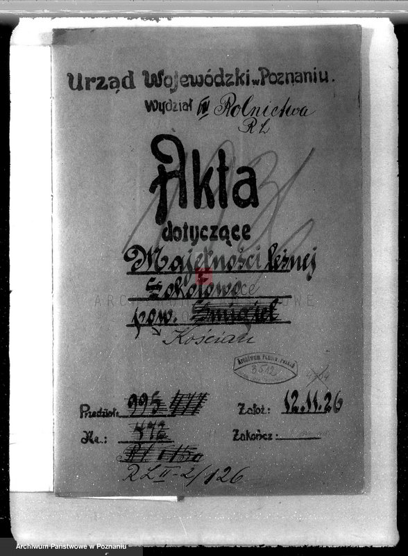 Obraz 4 z jednostki "Majętność leśna Sokołowice powiat kościański"