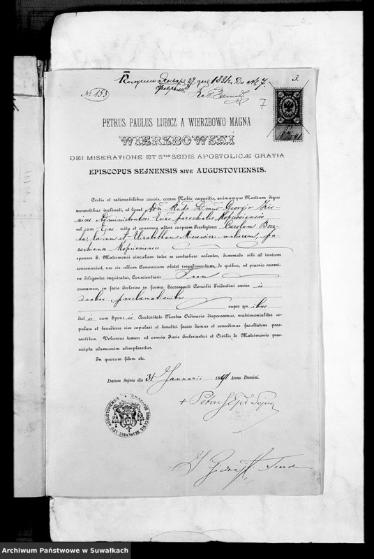 Obraz 7 z jednostki "Dokumenty Kopciovskago Rimsko-Katoličeskago Prichoda za 1891 god"