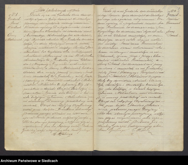 image.from.unit.number "Unikat aktów stanu cywilnego zaślubionych Parafii Grodzisk od 1919 roku do 1937 roku"