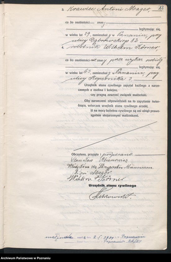 Obraz 15 z jednostki "Księga miejscowa małżeństw tom II [Rejestr główny małżeństw]"