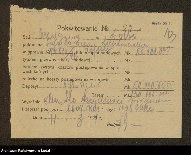 Obraz 15 z jednostki "Fajwiszowicz i Lichtmacher- sprzedaż manufaktury i jedwabiu"