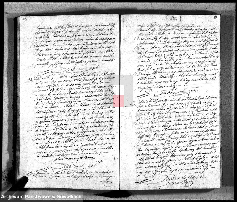 image.from.unit.number "Duplikat Akt Urzędnika Stanu Cwilnego Wyznania Moyżeszowego Okręgu Suwalskiego i Jeleniewskiego Urodzonych, Zaślubionych i Zmarłych z roku 1834"