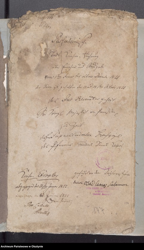 image.from.unit.number "Passenheimsche Stadt Kirchen Rechnung über Einnahme und Ausgabe"