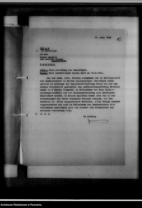 image.from.unit.number "Einziehungsprotokolle [ksiąg kościelnych] Kreis Kosten [powiat kościański]"