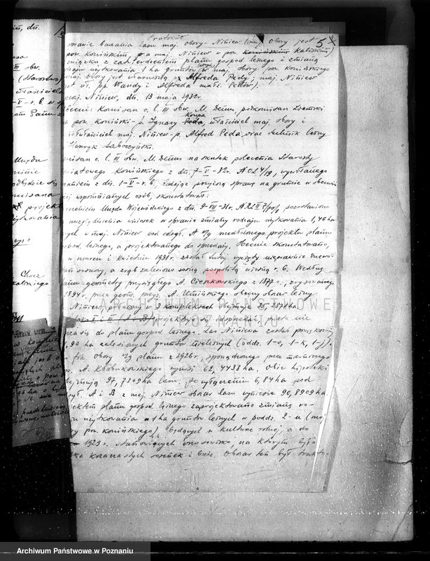 Obraz 9 z jednostki "Sprawa zmiany podziału użytkowania 1,00 ha gruntów leśnych w majątku Obory-Niniew powiaty koniński i kaliski"