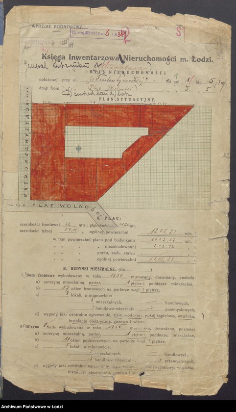 image.from.unit.number "Księga inwentarzowa nieruchomości m. Łodzi ul. 11 Listopada"