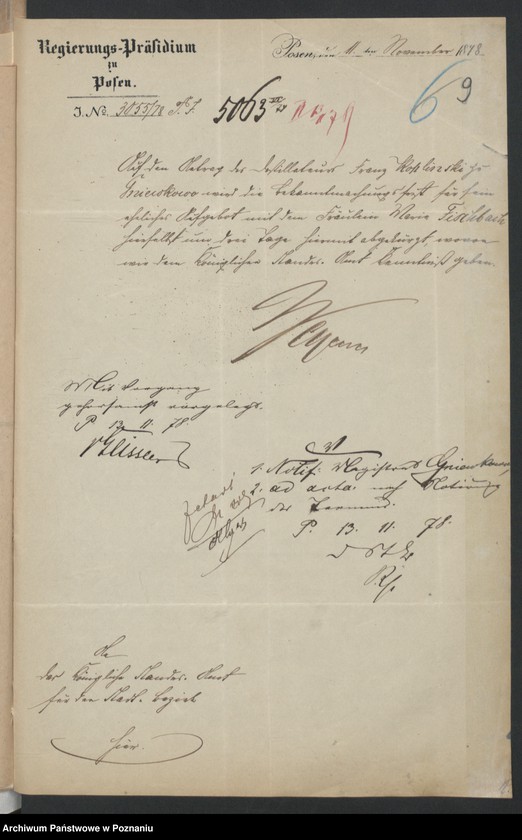 Obraz 11 z jednostki "Die von den Verlobten beigebrachten Urkunden zur Eheschliessung pro 1878"