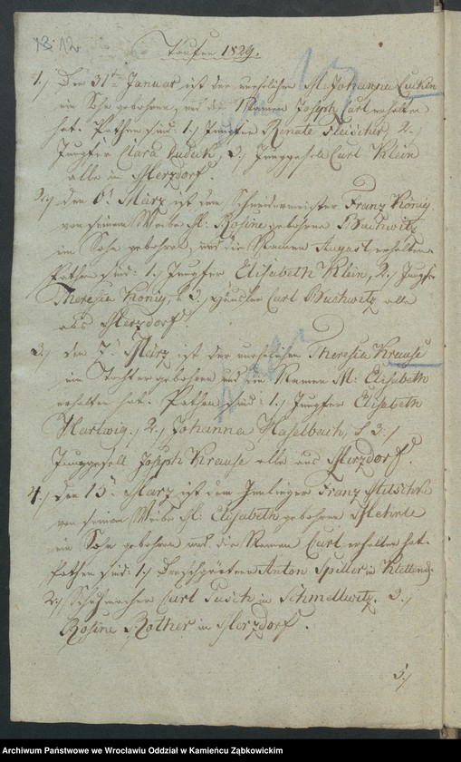 image.from.unit.number "Amtsgericht Schweidnitz Duplicate der Kirchenbücher von Gross Märzdorf"