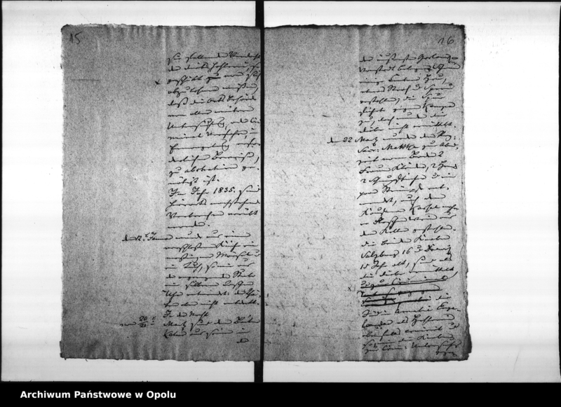 Obraz 13 z jednostki "Acta des Magistrats zu Oppeln betreffend den an das Königliche Ober - Landes - Gericht zu Ratibor erstatteten gutachtlichen Bericht über die Haupt - Ursachen der im Jahre 1835 verübten Verbrechen pp."