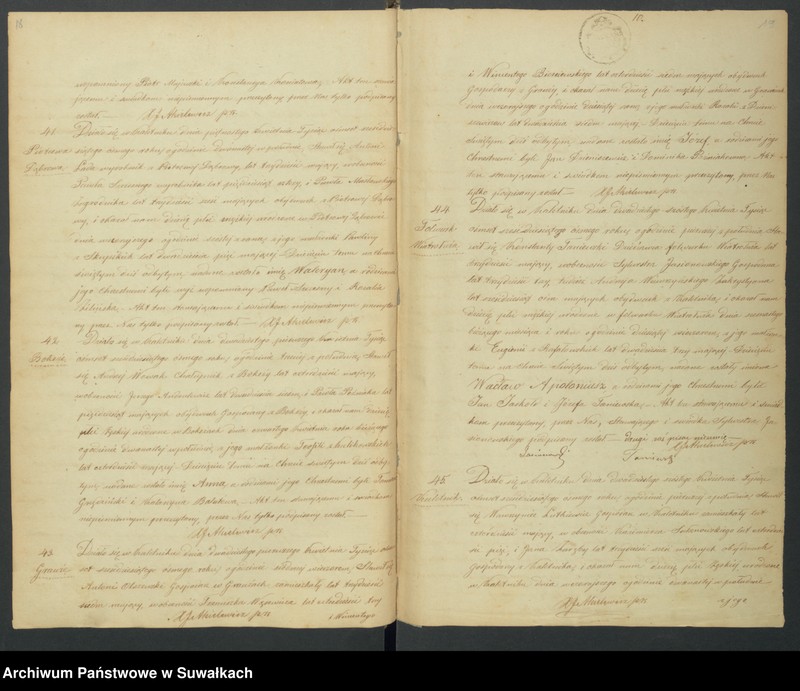 Obraz 12 z jednostki "[Duplikat Aktów Urodzenia, Zaślubienia i Zejścia Parafii Rzymsko-Katolickiej w Kaletniku 1868 r.]"