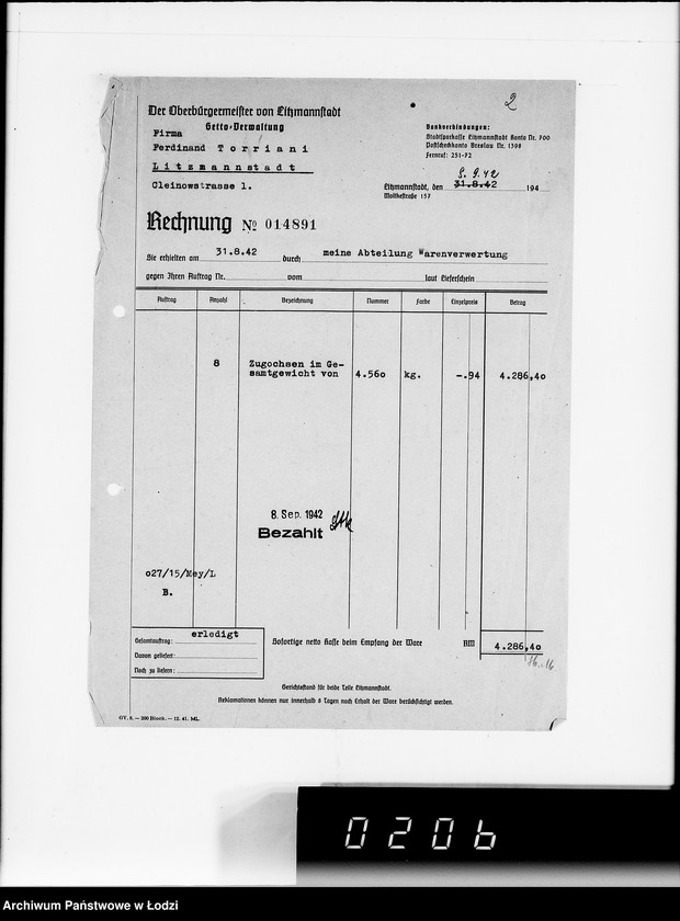 Obraz 6 z jednostki "Pferdeverkauf [oraz artykułów technicznych]"