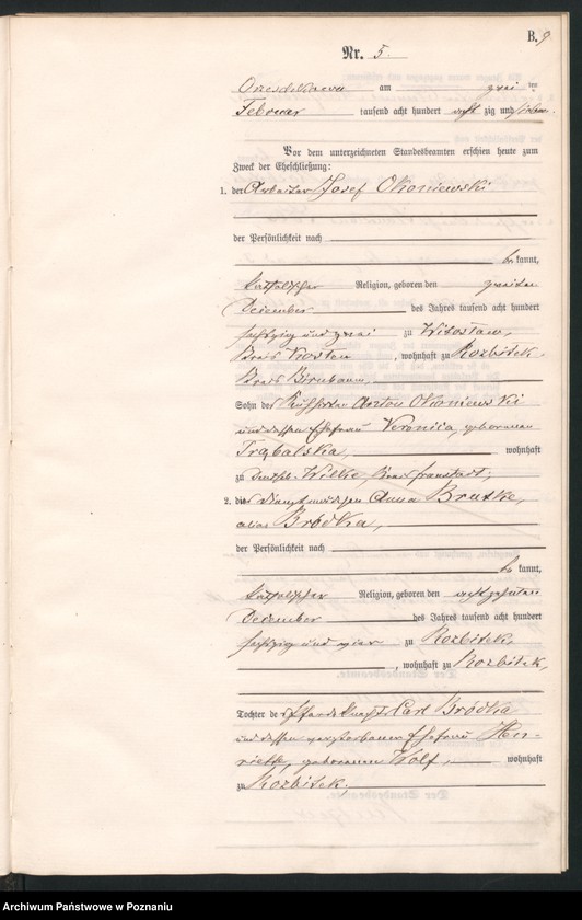 Obraz 12 z jednostki "Księga małżeństw"