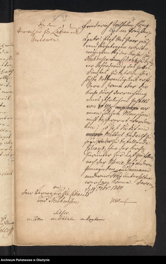 image.from.unit.number "Wegen Bestelllung eines Calantes bey der Kirche zu Neuhausen [Romnowo]"