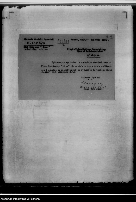 Obraz 11 z jednostki "/Klub Sportowy,,Grom" w Poznaniu/"