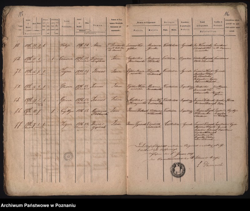 Obraz 10 z jednostki "Księga urodzeń, małżeństw i zgonów"