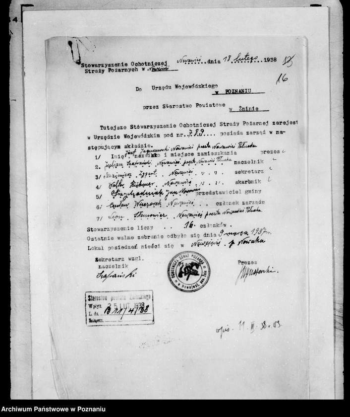 Obraz 18 z jednostki "/Stowarzyszenie ochotniczej straży pożarnej powiatu żnińskiego/ litery od N-Z"