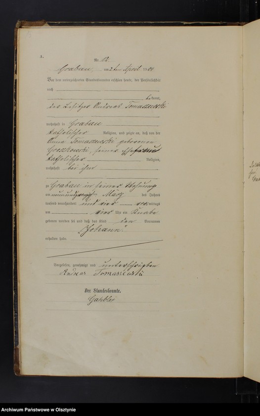 image.from.unit.number "Geburts-Haupt-Register Nr 1 -51,1 - 54, 1 - 43 , 1 - 49"