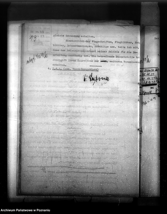 Obraz 17 z jednostki "Korespondencja w sprawie zarządzeń i ich przygotowania do publikacji w dzienniku urzędowym"