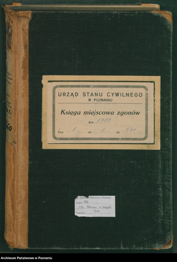 Obraz 2 z jednostki "Księga miejscowa zgonów t. I"