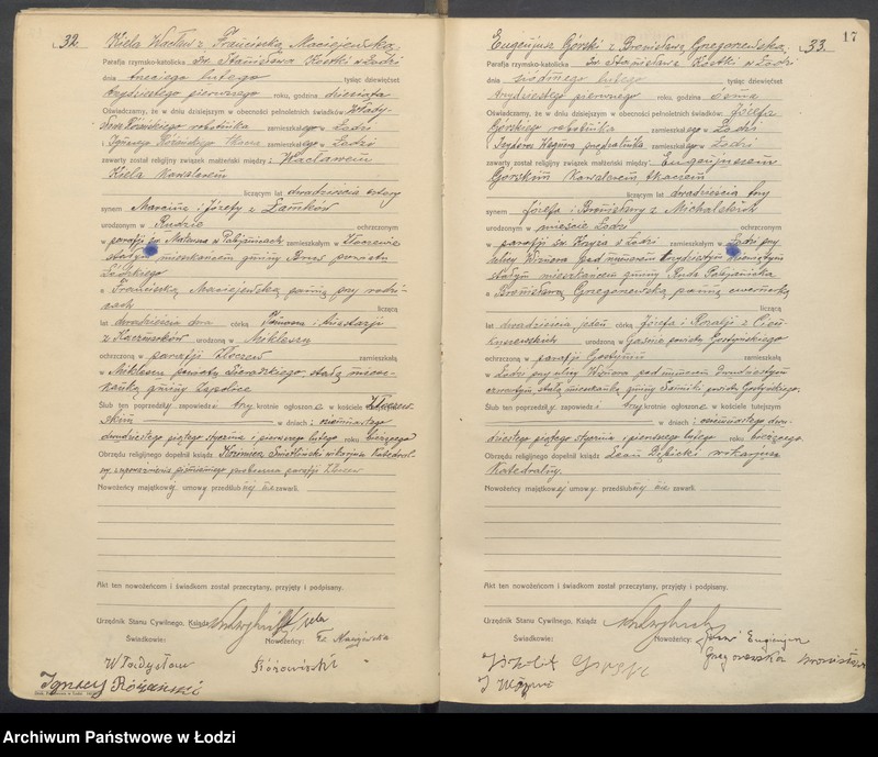 Obraz 19 z jednostki "Akta małżeństw"