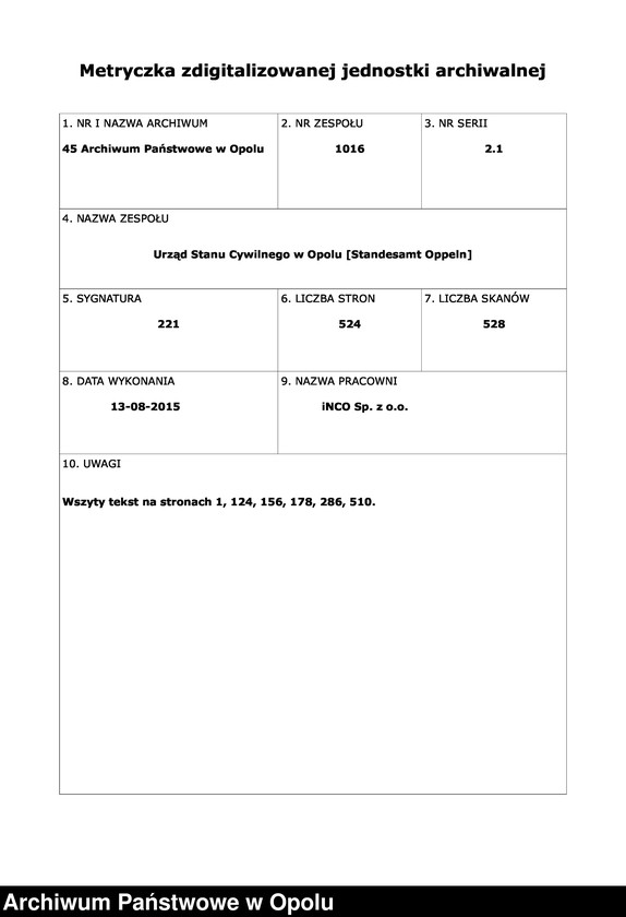 image.from.unit.number "Urząd Stanu Cywilnego Opole Księga Urodzeń Rok 1913 1058-1559"