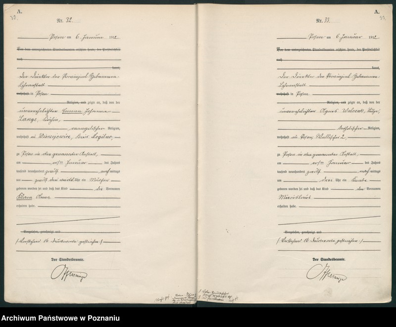 Obraz 19 z jednostki "Księga miejscowa urodzeń tom I [Rejestr główny urodzeń]"