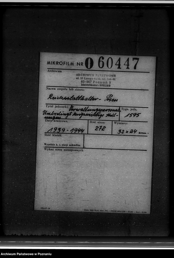 Obraz 2 z jednostki "Verwaltungspersonal. Unbedingt kriegswichtige Stellungen"