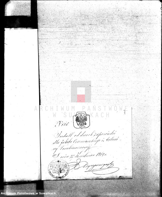 Obraz 11 z jednostki "Annexa do Akt Zaślubionych parafii Sejneńskiej z roku 1868 r."