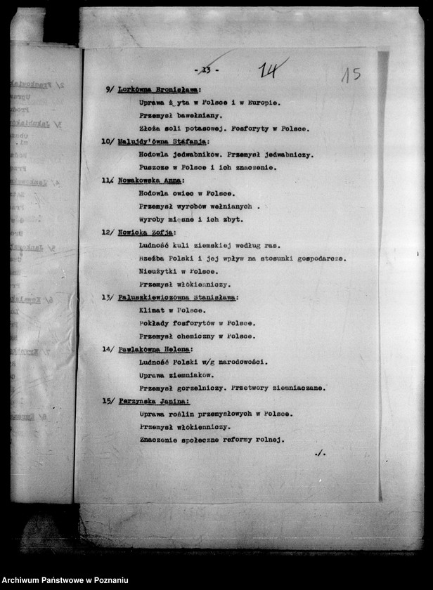 Obraz 20 z jednostki "Państwowa Szkoła Przemysłowo Handlowa Żeńska- Leszno [protokół z egzaminu końcowego]"