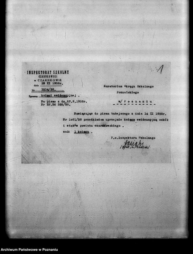 Obraz 6 z jednostki "Księga ewidencyjna szkół i etatów w powiecie czarnkowskim"