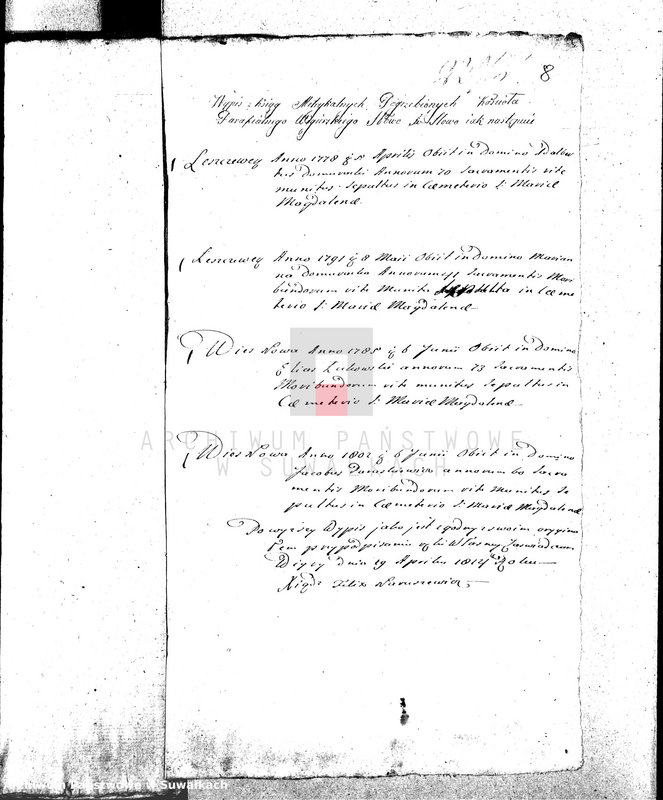 image.from.unit.number "Dowody do Akt Małżeństwa Gminy Wigierskiey od dnia 1 Maja 1814 Roku do dnia ostatniego Grudnia 1815 Roku."