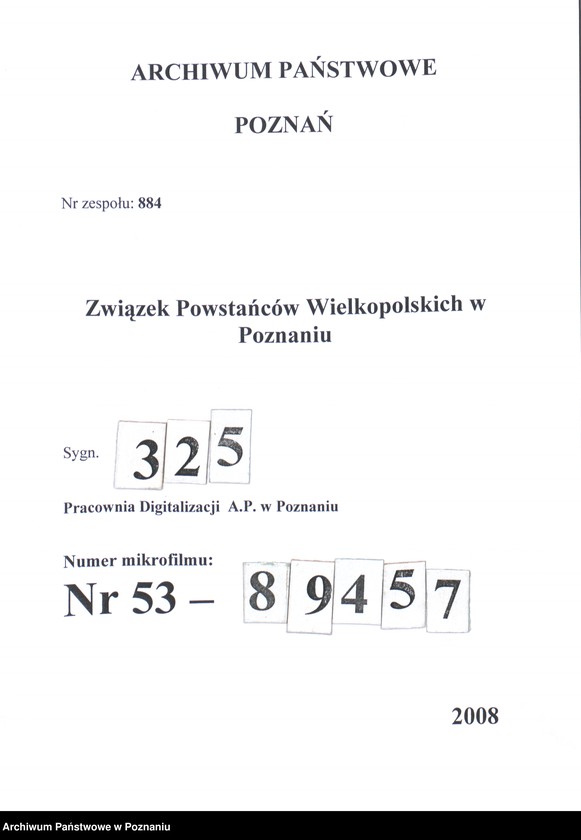 Obraz 1 z jednostki "Siedlce, powiat Wolsztyn - akta koła."