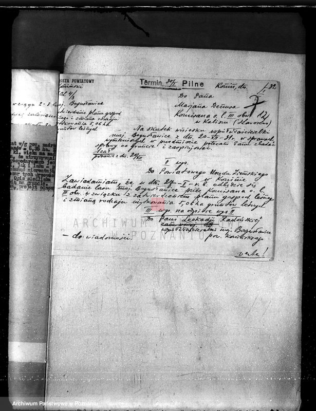 Obraz 16 z jednostki "Sprawa zmiany rodzaju użytków 5,06 ha gruntów leśnych w majątku Bogusławice /powiat koniński/ oraz zatwierdzenie projektu planu gospodarstwa leśnego"