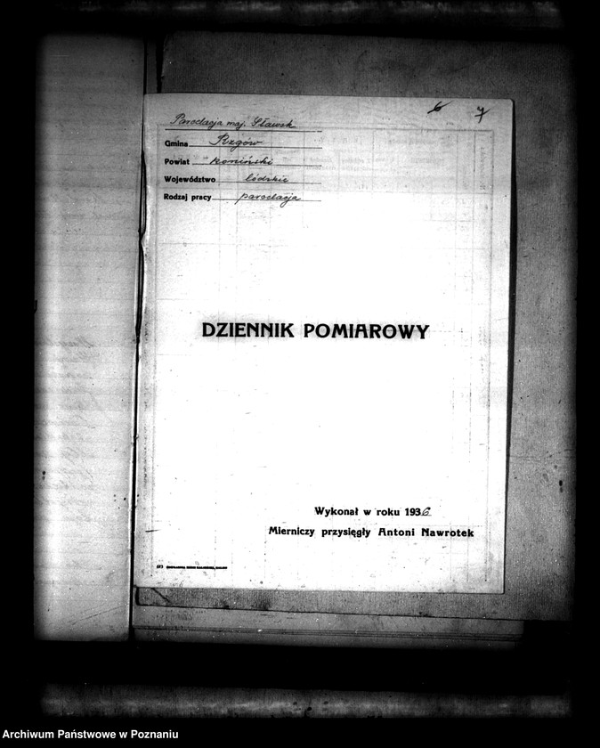 Obraz 10 z jednostki "Ustalenie granic rozparcelowanych części majątku Sławsk powiatu konińskiego"