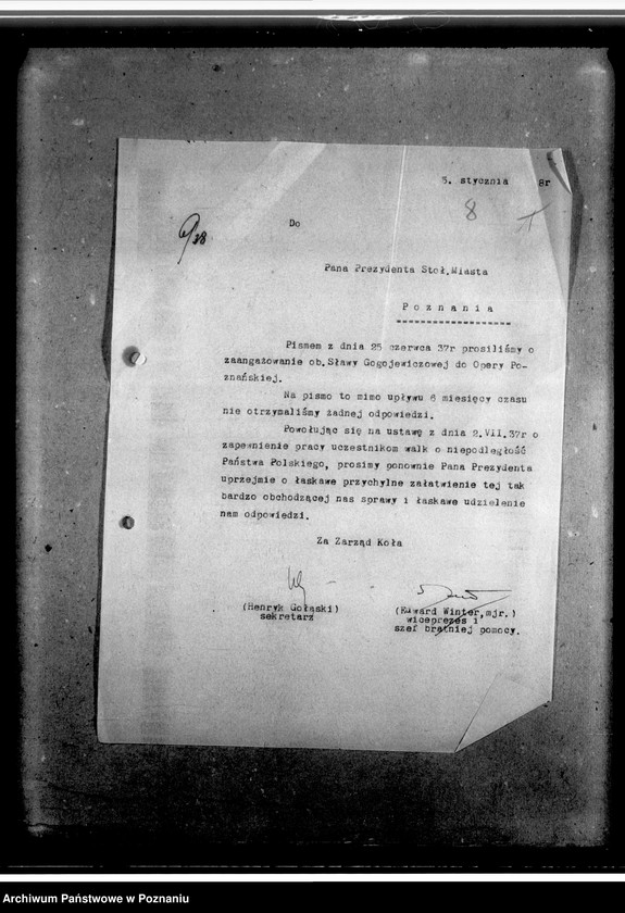 image.from.unit.number "Korespondencja w sprawach personalno - organizacyjnych dotycząca m.in. udzielania pomocy w zatrudnieniu, otrzymaniu mieszkania i pomocy materialnej"
