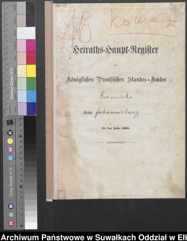 image.from.unit.number "Heiraths-Haupt-Register des Königlichen Preussischen Standes-Amtes Kumilsko Kreis Johannisburg"