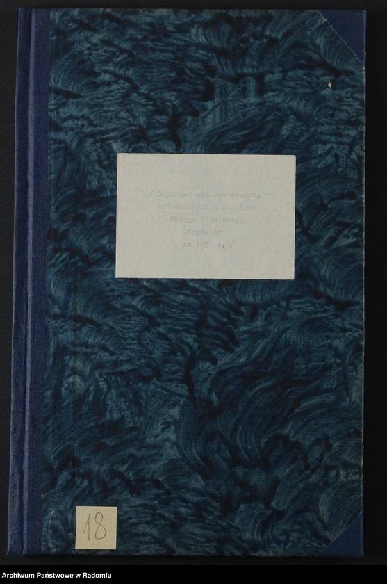 image.from.unit.number "[Duplikat akt urodzonych, zaślubionych i zmarłych Okręgu Bóżniczego Ciepielów za 1891 r.]"