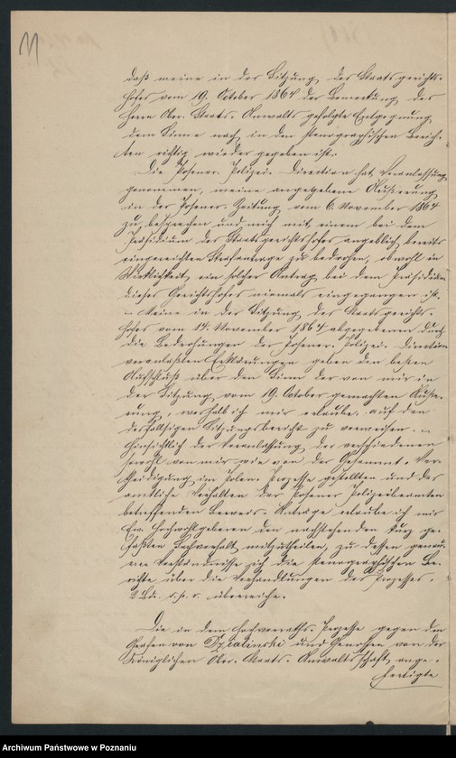 Obraz 14 z jednostki "Klage der Posener Polizeibeamten gegen den Rechtsanwalt Elven in Köln wegen Beamtenbeleidigung im Działyński - Prozess"