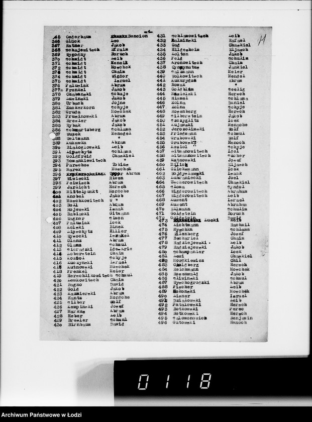 Obraz 15 z jednostki "Sonderkonto 12300. Arbeitsamt Litzmannstadt Judenlager: Löwenstadt- (Amtskommissar Löwenstadt), Hulanki- (Krs.Litzmannstadt), Jendrzejów, Andrzejów, Ostrowo (Krs.L-stadt)."