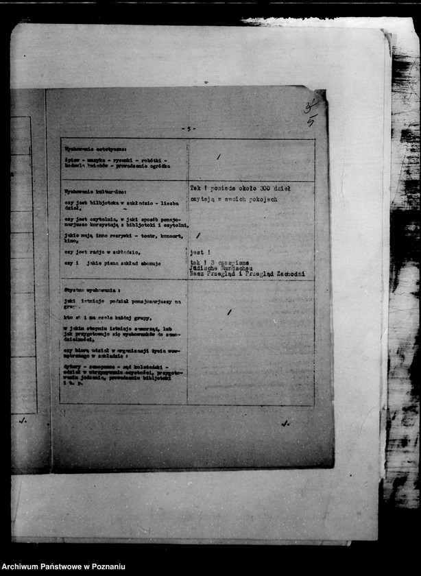 Obraz 10 z jednostki "/Sprawozdanie z lustracji zakładów opiekuńczych/"