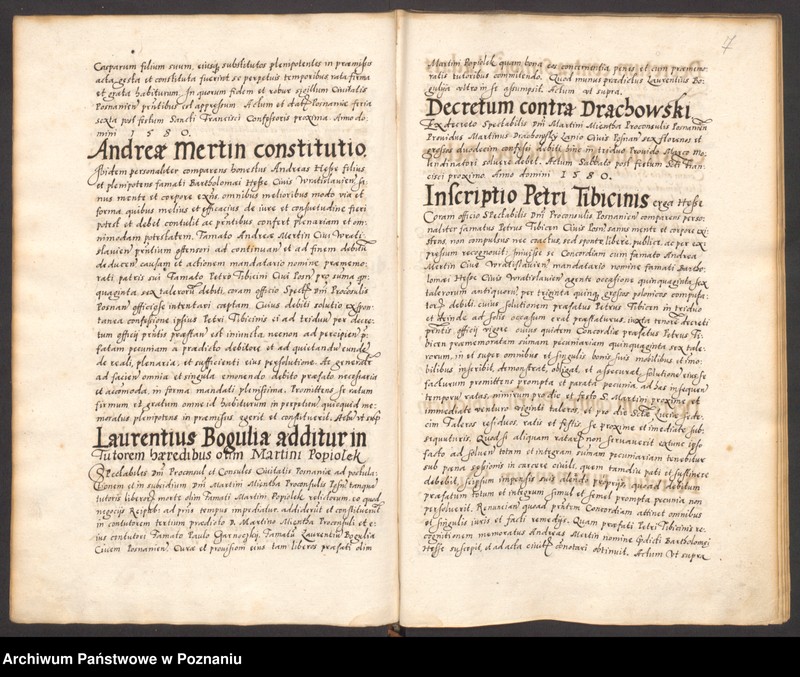 Obraz 11 z jednostki "Acta coram spectabilis consulatu Posnaniensi."