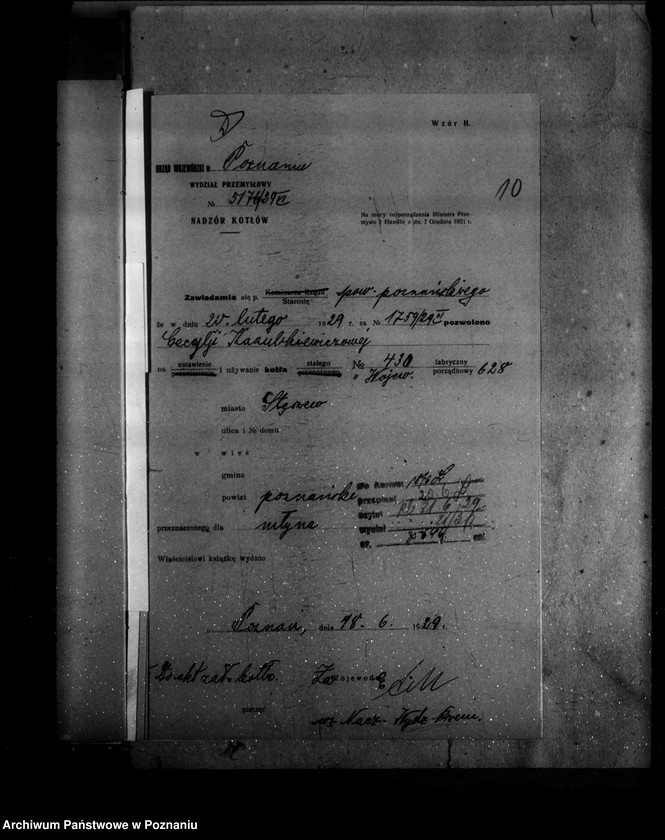 image.from.unit.number "Młyn parowy C. Kaszubkiewiczowej w Stęszewie powiat poznański  nr woj. 628"