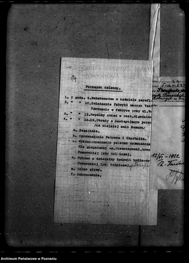 Obraz 18 z jednostki "Sprawy szczegółowo-administracyjne Zaproszenia na zebrania"