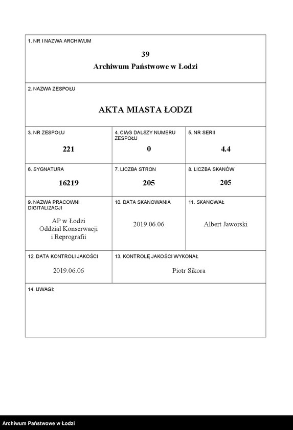 image.from.unit.number "Księga inwentarzowa nieruchomości m. Łodzi ul. Wysoka"
