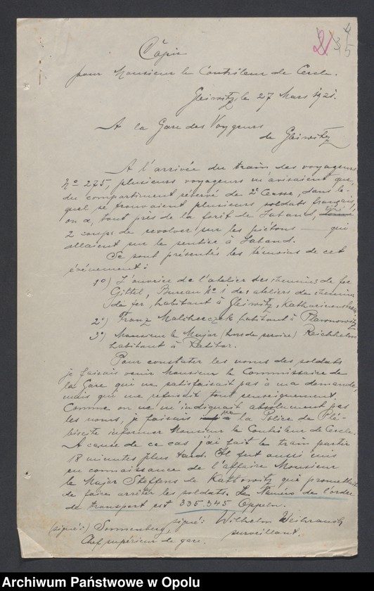 image.from.unit.number "/Korespondencja w sprawie kontroli, rewizji i dochodzeń wobec różnych osób-nielegalny pobyt, kolportaż prasy/ III 1921"