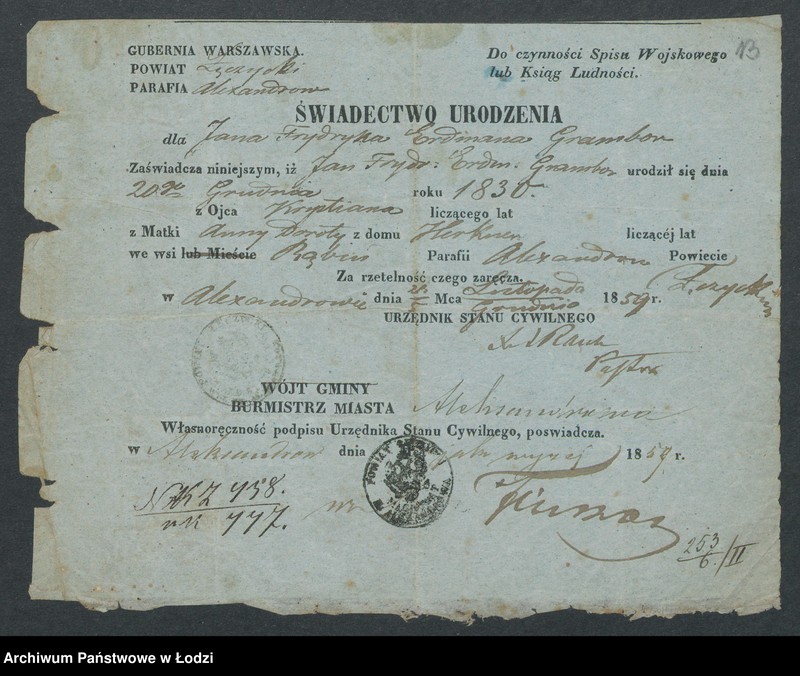 Obraz 15 z jednostki "[Aneksy od nr 253 do nr 265]"